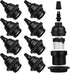 Zevnico 8 Pack E26 E27 Light Sockets, Black Medium Screw Base with Shade
