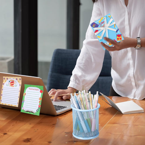 ReliThick 48 Pcs Appreciation Sticky Note Gift Set - Notepads with Pens and Ribbons for Coworker, Nurse, Teacher, Church