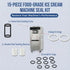 15-Piece Soft Serve Ice Cream Machine Parts, Replacement Kit with Gaskets & O-Rings for Vevor & YIKAFU Ice Cream Maker