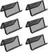 Black Metal Mesh Business Card Holder, Desk Organizer for Office Name Cards (Black, 6 Pack)