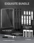 Four Candies Mechanical Graphite Pencil Set - 3pcs Black Metal Pencils with Anti-Skid Grip for Artists and Students