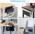 Desk Side Storage, Laptop Metal Organizer, Under Desk Holder with Pen Holder and 2 Hooks, Black