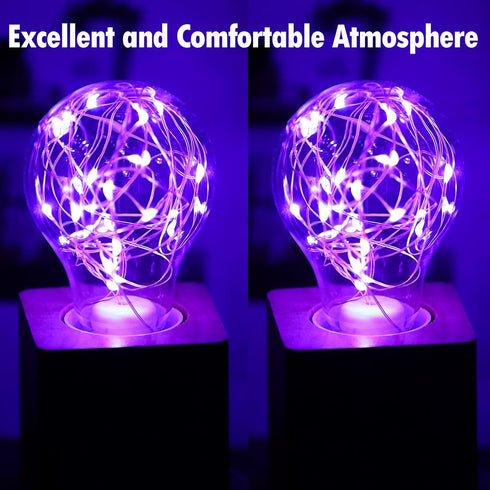 Bulb, 2W Bulbs, 15W Bulbs E26 Purple Decorative Light Purple LED Fairy Light Equivalent Cute Light for Pendant Light