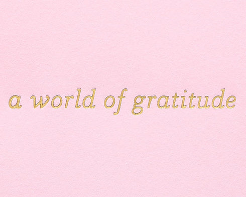 Papyrus Thank You Card - A World of Gratitude Design