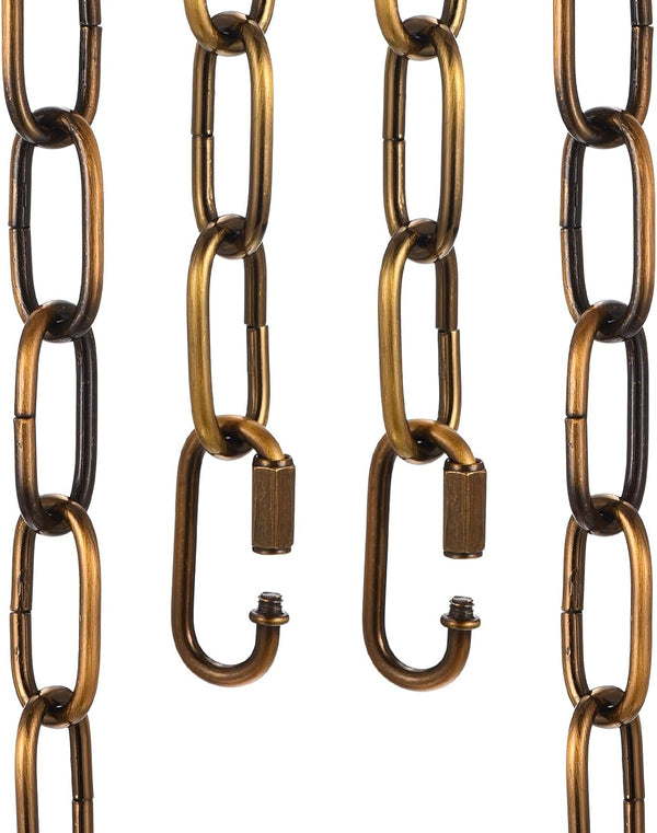 uxcell 1ft Lighting Hanging Chain, 4mm/0.16" Looping Metal Pendant Chandelier Chain Extension