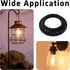 Runseaway 4Pcs E26 1-1/4 Inch (32mm) Lamp Shade Rings, Black Light Socket Ring Collar Rings, Lock Socket Replacement