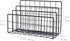 Desk Organizer, 3-Section Vertical Magazine Rack, Metal File Sorter, Document Organizer for Office Desk (Black)