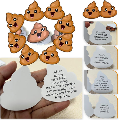 poliman 30Pcs Positive Poo Cards, Emotional Support Poo, Humorous Positive Affirmation Cards for Friends, Coworkers