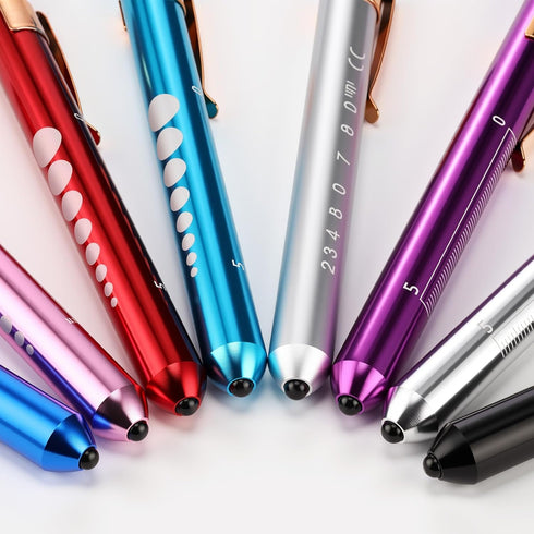 Geiserailie 8 Set 2026 Nurse Graduation Gift Pen Lights LED Reusable Medical Pen Light with Pupil Gauge Diagnostic