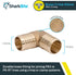SharkBite 1-1/2 Inch Crimp 90 Degree Elbow, Brass Plumbing Fitting for PEX Pipe, PE-RT, UC0241