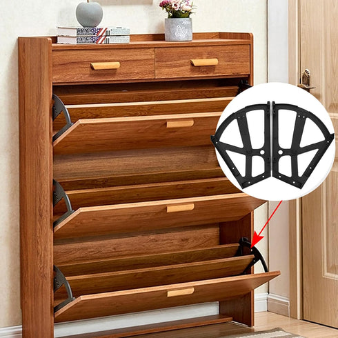 4 Shoe Cabinet Hinges, Pcs Home Furniture Shoes Drawer Cabinet Hinge Flip Plate Frame Turning Rack, Hardware