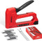 SHALL Light Duty Staple Gun, Red Upholstery Stapler with 1600pcs JT21 Staples for Crafts and DIY Decoration
