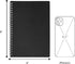 ZZTX Spiral Notebook Kraft Soft Cover, College Ruled Memo Diary Planner, 140 Pages/70 Sheets, 8 x 6 inch, 1 Pack (Black)