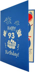 iGifts And Cards Happy 93rd Birthday 3D Pop Up Greeting Card – Ninety-three, Awesome, Balloons, Unique Gift Celebration