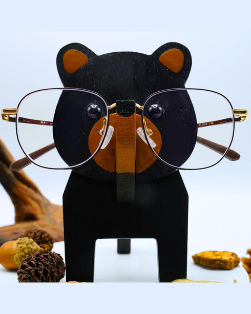UNIORNA Detachable & Portable Handcarved Handrawn Wooden Puzzle Animal-shaped Eyeglasses Sunglasses Spectacles Stand