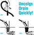 DURATECH Medium Drain Bladder, Fits 1-1/2" to 3" Drain Pipes, Unclogs Stubborn Blockages in Sinks, Bathtubs, and Showers