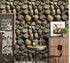 Yancorp 10ft Self-Adhesive Wallpaper, Brown Stone Brick Wallpaper, Peel and Stick for Backsplash