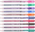 Silver Shadow Gel Ink Pen, 10-Piece 1.0 mm, Assorted Colors