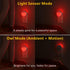 YUNLEX 2 Pack 3 0% Dimmable, Plug in Red Sleep Night Light with Motion Sensor and Dusk to Dawn Sensor, Modes, Soft