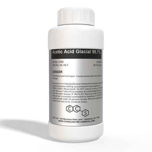 Acetic Acid Glacial Vinegar 99.7% | Multi-Purpose Concentrated Vinegar for Rust Removal,
