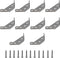 PDETVEO 10PCS Heavy-Duty Trapezoid Brackets, Stainless Steel Corner Braces, Triangle Support Connectors for