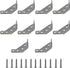 PDETVEO 10PCS Heavy-Duty Trapezoid Brackets, Stainless Steel Corner Braces, Triangle Support Connectors for