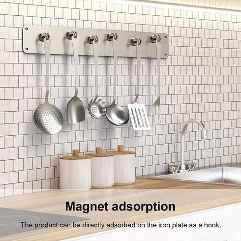 Magnetic Hooks Heavy Duty, 100 lbs Strong Hooks for Hanging, Pack of 8 Magnet with Hook for Cruise, Grill, Fridge