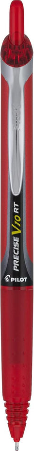 Pilot Precise V10 RT Refillable & Retractable Rolling Ball Pens, Bold Point 1 mm, Black, Pack of 12