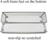 HAHIYO Stackable Mesh Tray Cup 12 x 3 x 2 inches Sturdy Container for Desk Drawer Organizer Collection for Home Office School Kitchen Soft Foam Feet No Sharp Edges 2 Pack Silver by HAHIYO