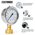 MEANLIN MEASURE 0~100Psi Stainless Steel Frame, 3/4" Female 2.5" FACE DIAL Liquid Filled Pressure Gauge