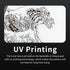 Glass Gaming Mouse Pad, White Kanagawa Hard Mousepad, Professional Large Mouse Mat 410mm*310mm for Improved Precision