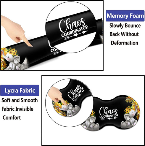 Premium Memory Foam Mouse Pad and Keyboard Wrist Rest Pads Set, Office Easy Typing Games to Relieve Fatigue, Non-Slip