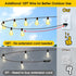 100FT 32 Dimmable 2700K A39 Bulbs Larkvue LED Outdoor String Lights, Waterproof Patio Lights with Shatterproof Hanging