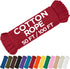 TECEUM 50 FT Cotton Rope 3/16 (5 mm) - Strong Braided Rope for Crafting, Camping, DIY, Indoor & Outdoor Use, Red
