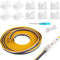 6 Pin LED Strip Connectors - Solderless 10 Pack with 16.4ft Extension Cable for Waterproof 12mm LED Strip Lights