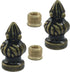 Rierdge Antique Brass Lamp Finial Cap Knob - Dual-Thread Screw Design Fits Both