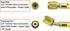 Refrigeration Hose - 60" (150cm) - Working Pressure: 800 PSI -1/4" Female Flare Brass Knurled Fittings with PTFE Gasket Seats - 45 Angle Connector. by SA