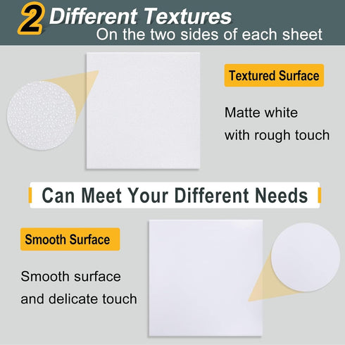 Kinlink White ABS Plastic Sheet 8" x 12"x 0.04" Flexible Moldable DIY Materials for Home Decor