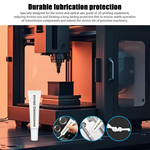 Generic 3D Printer Screw Grease Optical axis Lubricant, Guide Rail Track Bearing Oil | Anti-Rust Silencer White