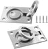 2Pcs Flush Pull Ring Handles 2.5" x 1.8" Hidden Recessed Furniture Handle, 304 Stainless Steel Recessed Boat Hatch Latch Cabinet Flush Mount Lifting Ring Pull Handle by BokWin
