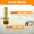 SUNGATOR 12-Pack Air Hose Fittings, 3/8" Barb to 1/4" NPT Repair Kit with Sealant, Male Brass Connectors with 12 Pcs
