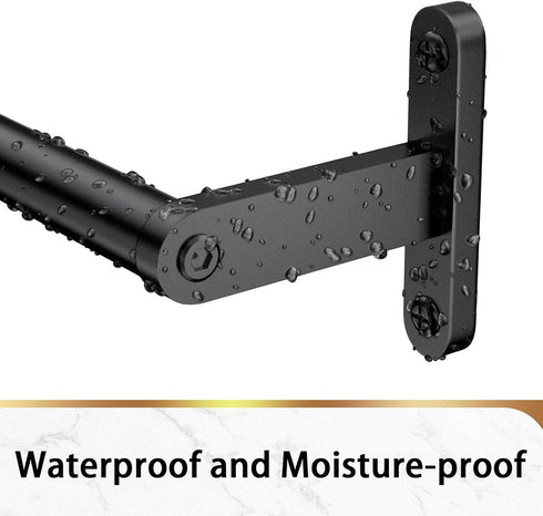 24 Inch Matte Black Towel Bar - Heavy Duty Bathroom Towel Rack, Wall Mounted Stainless Steel Single Towel Bar
