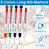 Tasunte 10 Pcs Long Head Deep Hole Marker - Long Nib Marker, Multi-purpose Deep Hole Marker Pens, Quick Dry Waterproof