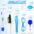 Glenmal 72 Pcs Badge Reel Pen Mini Highlighter Nurse Pens Set with Mini Scissors, LED Keychain Clip