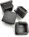 8 Pack 1 1/4 Inch Square Black Plastic Plug - Tubing End Cap, Glide Insert Furniture Finishing Plug for Square Metal