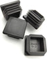 8 Pack 1 1/4 Inch Square Black Plastic Plug - Tubing End Cap, Glide Insert Furniture Finishing Plug for Square Metal