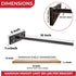 Set 4 (1/4 inch (10 inch of Floating Shelf Brackets Heavy Duty Thick Baseplate) Painted Black Mild Steel/Bracket