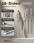 Nicpro 4 Pack Metal Mechanical Pencil Set, 0.9mm, 8 Tubes HB #2 Lead Refill, Case Included
