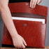 VANRA PU Leather File Folder Organizer, Document Holder with Magnetic Closure for A4 Letter Size Paper (Brown)