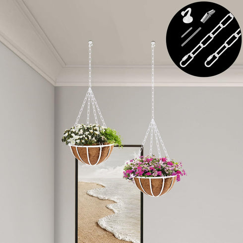 Omytie 6 Ft Heavy Duty Hanging Chain Kit with Connection Locks & Swag Ceiling Hooks for Lighting Fixture, Chandelier